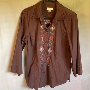 Cotton button up blouse